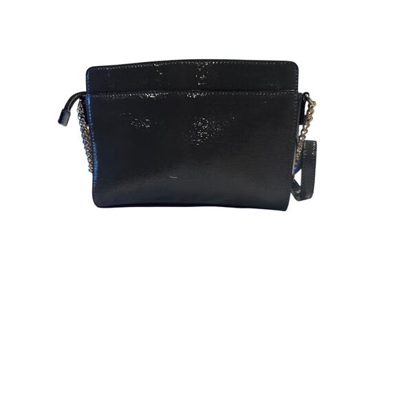 KATE SPADE Hancock Park Angelica Crossbody Doe Gray Patent Leather with Dust Bag - Picture 2 of 8